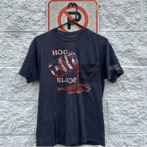 Harley-Davidson Hogs Blood Black T-Shirt RARE Large